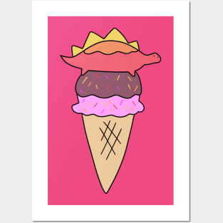 Icecream Stegosaurus Posters and Art